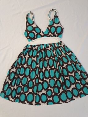 Wink Teal, Black and White Polka Dot Mini Dress